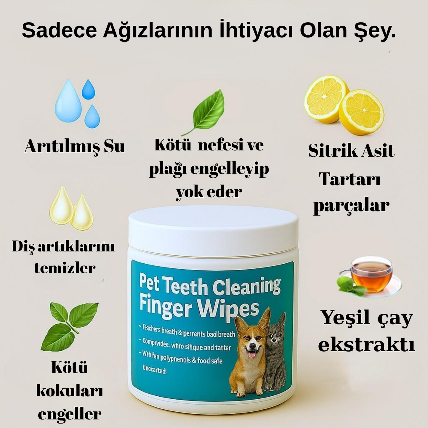 Evcil Hayvan Doğal Diş Mendilleri